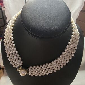 Elegant Pearl Choker Necklace By A07HI
